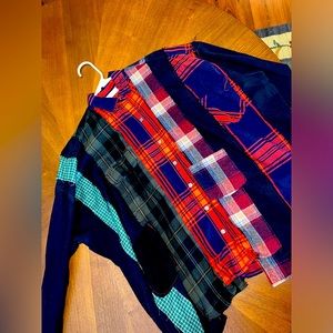 Men’s vintage silly wabbit multi colored flannel